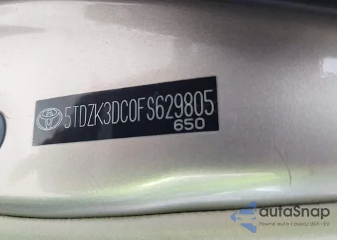 2015 Toyota Sienna L 7 Passenger из США, поврежденный, VIN 5TDZK3DC0FS629805